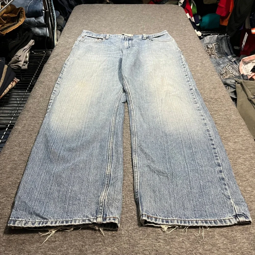 Levis 569 Loose Straight Jeans Mens 36x34 Light Wash Baggy Denim Skater Y2K